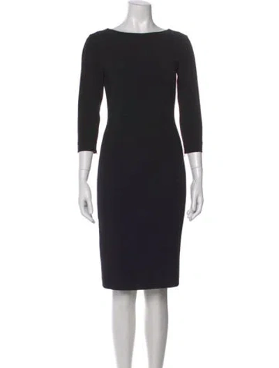 Pre-owned Theory Bateau Neckline Knee-length Dress In Black