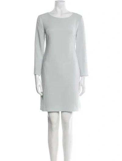 Pre-owned Theory Bateau Neckline Knee-length Dress In Blue