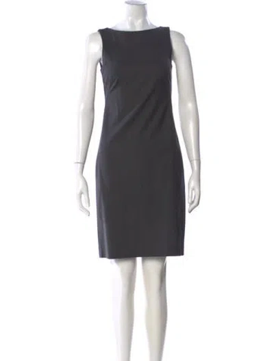 Pre-owned Theory Bateau Neckline Knee-length Dress In Gray