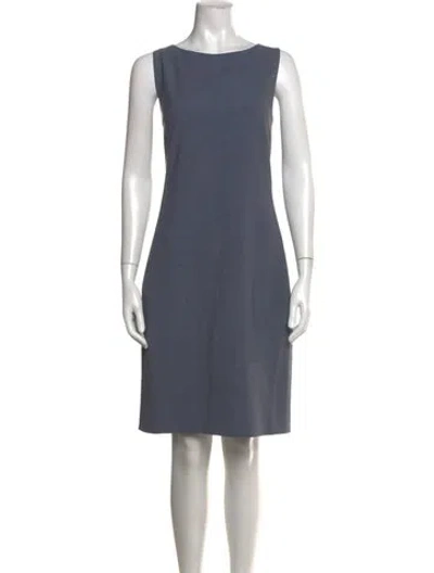Pre-owned Theory Bateau Neckline Knee-length Dress In Gray