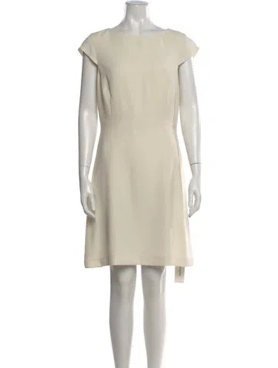 Pre-owned Theory Bateau Neckline Knee-length Dress In Neutral