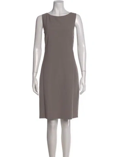 Pre-owned Theory Bateau Neckline Knee-length Dress W/ Tags In Gray