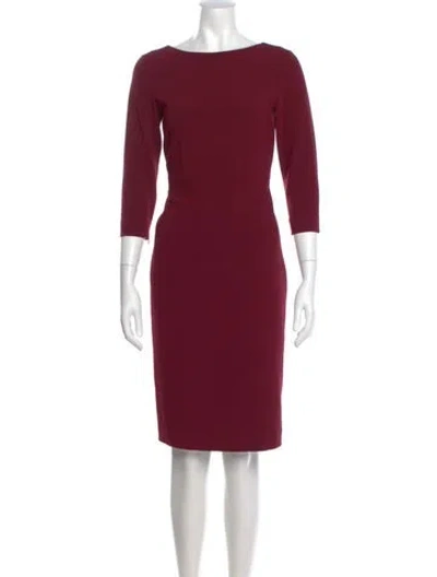 Pre-owned Theory Bateau Neckline Knee-length Dress W/ Tags In Red