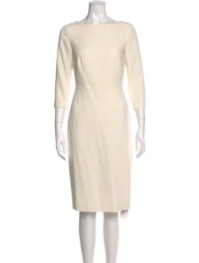 Pre-owned Theory Bateau Neckline Knee-length Dress In White