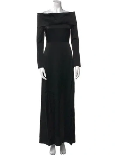 Pre-owned Theory Bateau Neckline Long Dress W/ Tags In Black