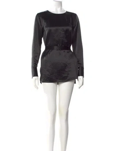 Pre-owned Theory Bateau Neckline Mini Dress In Black