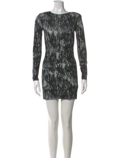 Pre-owned Theory Bateau Neckline Mini Dress In Black