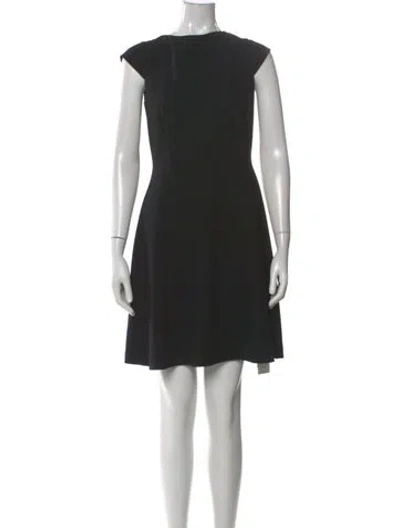 Pre-owned Theory Bateau Neckline Mini Dress In Black