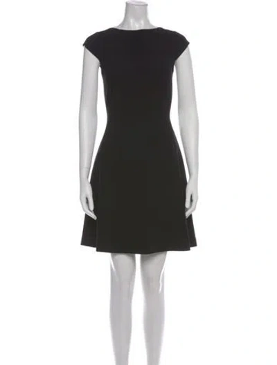 Pre-owned Theory Bateau Neckline Mini Dress In Black
