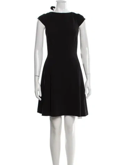 Pre-owned Theory Bateau Neckline Mini Dress In Black