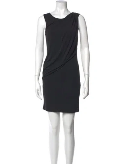 Pre-owned Theory Bateau Neckline Mini Dress In Blue