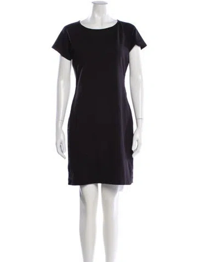 Pre-owned Theory Bateau Neckline Mini Dress In Blue