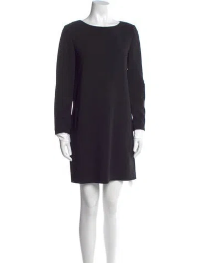 Pre-owned Theory Bateau Neckline Mini Dress In Blue
