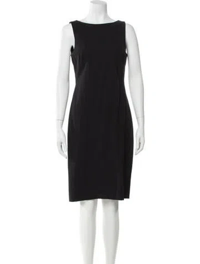 Pre-owned Theory Bateau Neckline Mini Dress In Blue