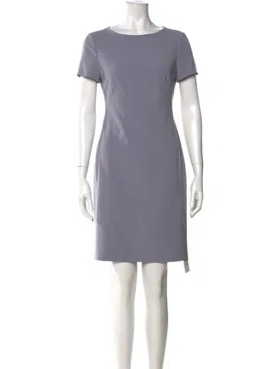 Pre-owned Theory Bateau Neckline Mini Dress In Gray