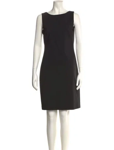 Pre-owned Theory Bateau Neckline Mini Dress In Gray
