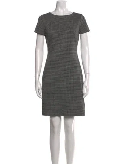 Pre-owned Theory Bateau Neckline Mini Dress In Gray