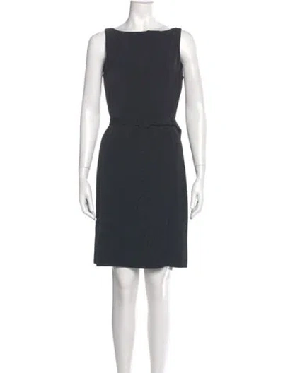 Pre-owned Theory Bateau Neckline Mini Dress In Gray