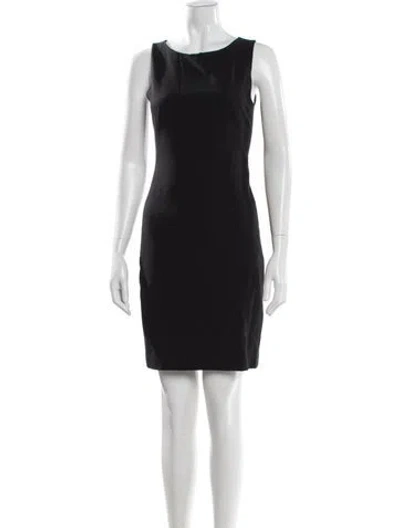 Pre-owned Theory Bateau Neckline Mini Dress In Gray