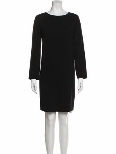 Pre-owned Theory Bateau Neckline Mini Dress In Gray