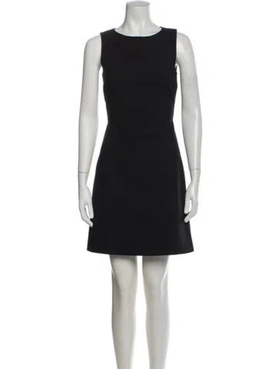 Pre-owned Theory Bateau Neckline Mini Dress In Green