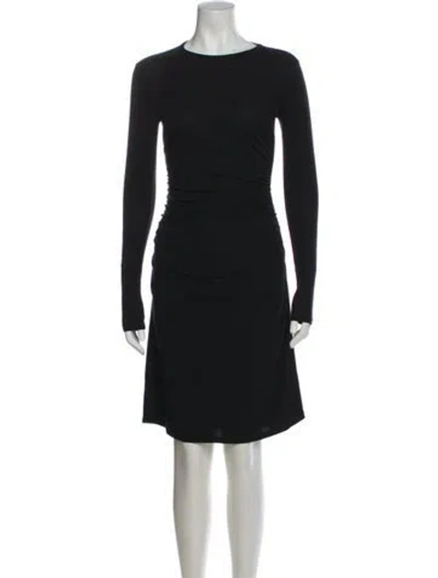 Pre-owned Theory Bateau Neckline Mini Dress In Green