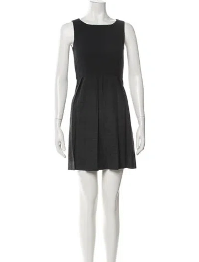 Pre-owned Theory Bateau Neckline Mini Dress In Multi