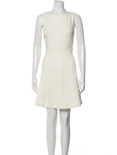 Pre-owned Theory Bateau Neckline Mini Dress In Neutral