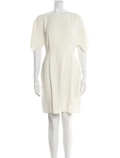 Pre-owned Theory Bateau Neckline Mini Dress In Neutral