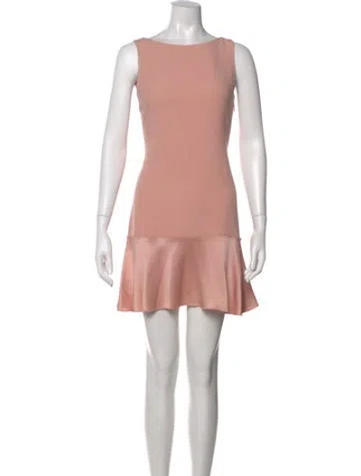 Pre-owned Theory Bateau Neckline Mini Dress In Pink