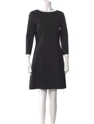 Pre-owned Theory Bateau Neckline Mini Dress W/ Tags In Black