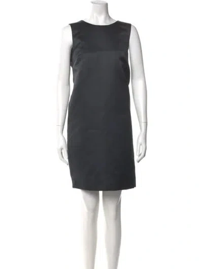 Pre-owned Theory Bateau Neckline Mini Dress W/ Tags In Gray