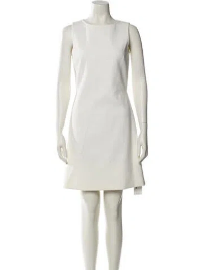 Pre-owned Theory Bateau Neckline Mini Dress In White