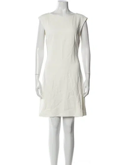 Pre-owned Theory Bateau Neckline Mini Dress In White