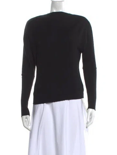Pre-owned Theory Bateau Neckline Sweater In Black