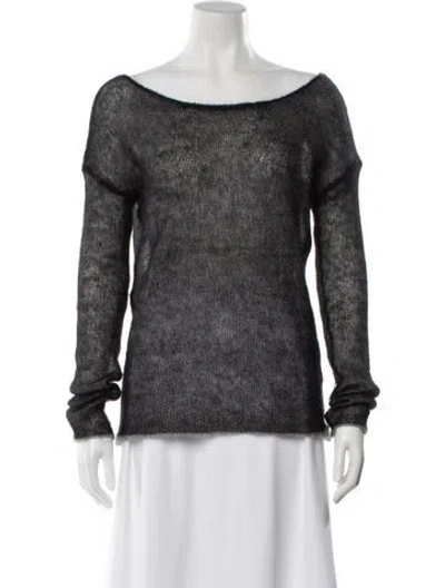 Pre-owned Theory Bateau Neckline Sweater In Black