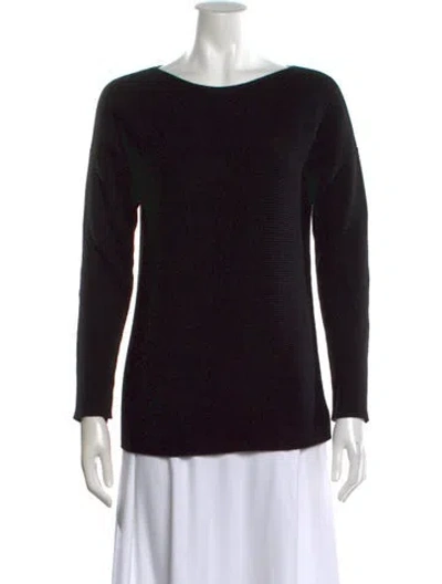 Pre-owned Theory Bateau Neckline Sweater In Black