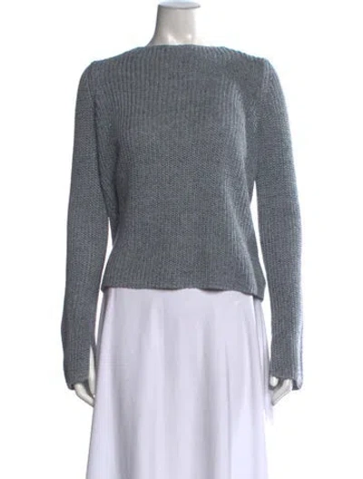 Pre-owned Theory Bateau Neckline Sweater In Blue