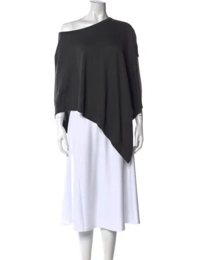 Pre-owned Theory Bateau Neckline Sweater In Gray