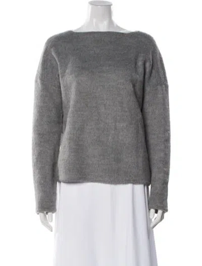 Pre-owned Theory Bateau Neckline Sweater In Gray