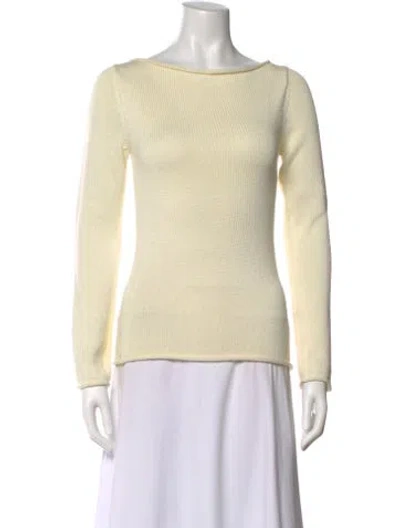 Pre-owned Theory Bateau Neckline Sweater In Neutral