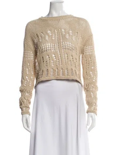 Pre-owned Theory Bateau Neckline Sweater In Neutral