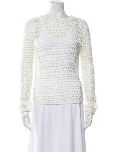 Pre-owned Theory Bateau Neckline Sweater In Neutral