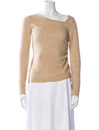 Pre-owned Theory Bateau Neckline Sweater In Neutral