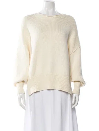 Pre-owned Theory Bateau Neckline Sweater In Neutral