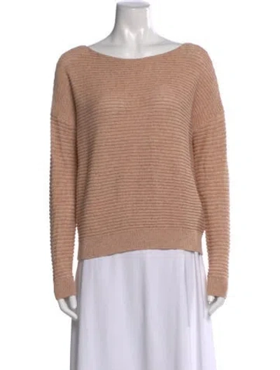 Pre-owned Theory Bateau Neckline Sweater In Neutral