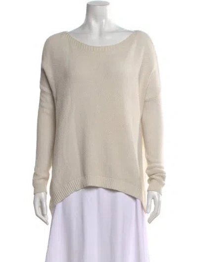 Pre-owned Theory Bateau Neckline Sweater In Neutral