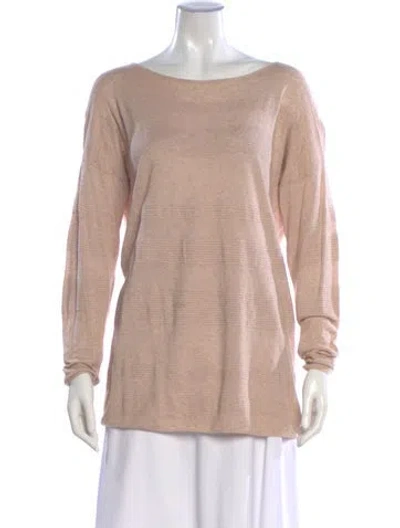 Pre-owned Theory Bateau Neckline Sweater In Pink