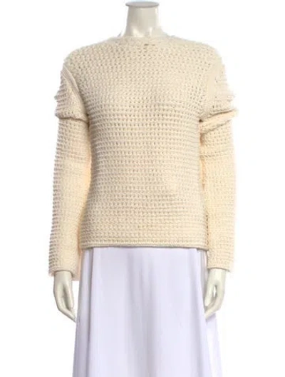 Pre-owned Theory Bateau Neckline Sweater In White