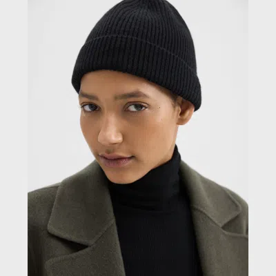 Theory Beanie In Cashmere In Black